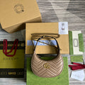HIGH-QUALITY LEATHER HALF-MOON BROWN BAG