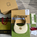WHITE IVORY HALF-MOON HANDBAG IN HIGH-QUALITY LEATHER
