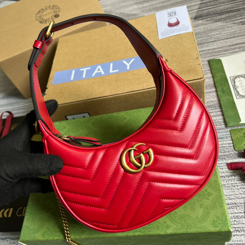 HIGH-QUALITY RED LEATHER BAG
