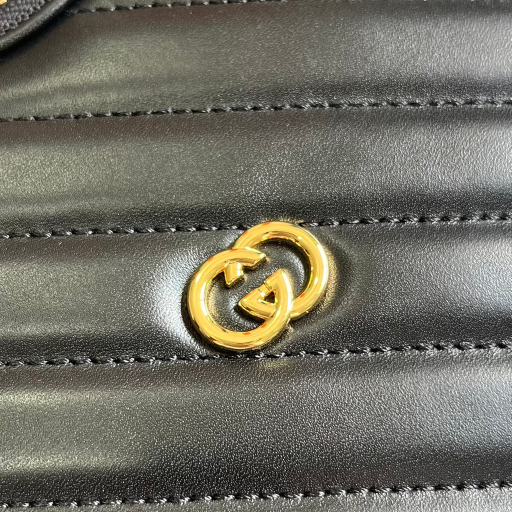 HIGH-QUALITY LEATHER HEART BLACK BAG