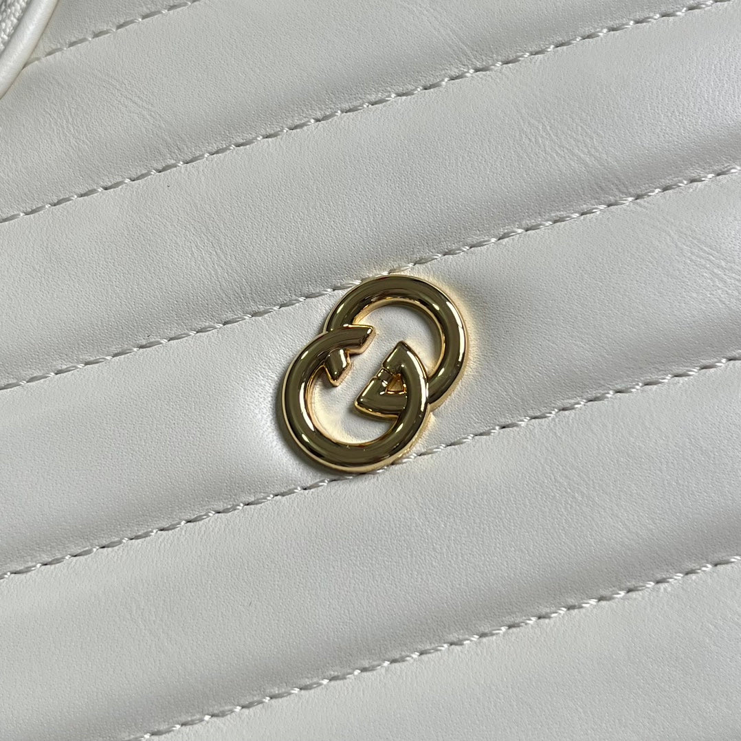 HIGH-QUALITY LEATHER HEART WHITE BAG