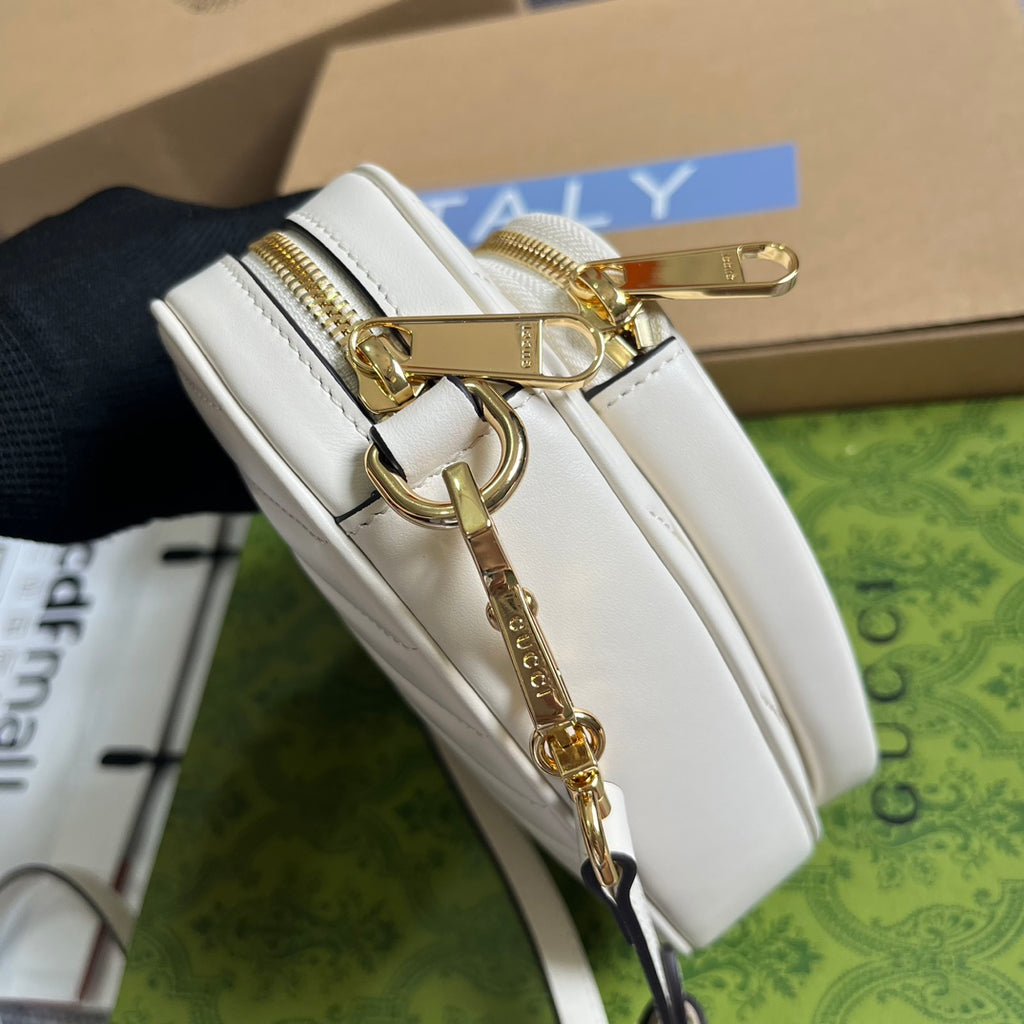 HIGH-QUALITY LEATHER HEART WHITE BAG