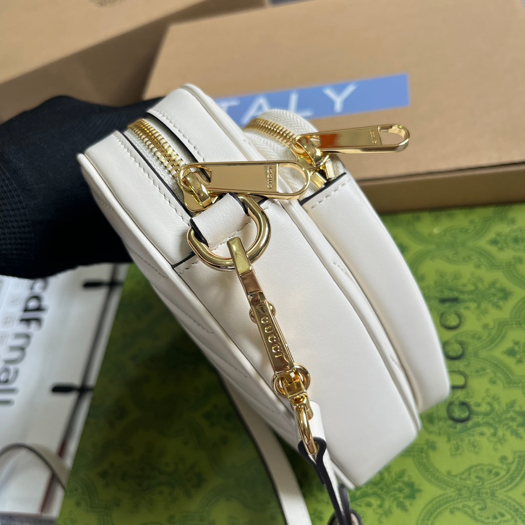 HIGH-QUALITY LEATHER HEART WHITE BAG