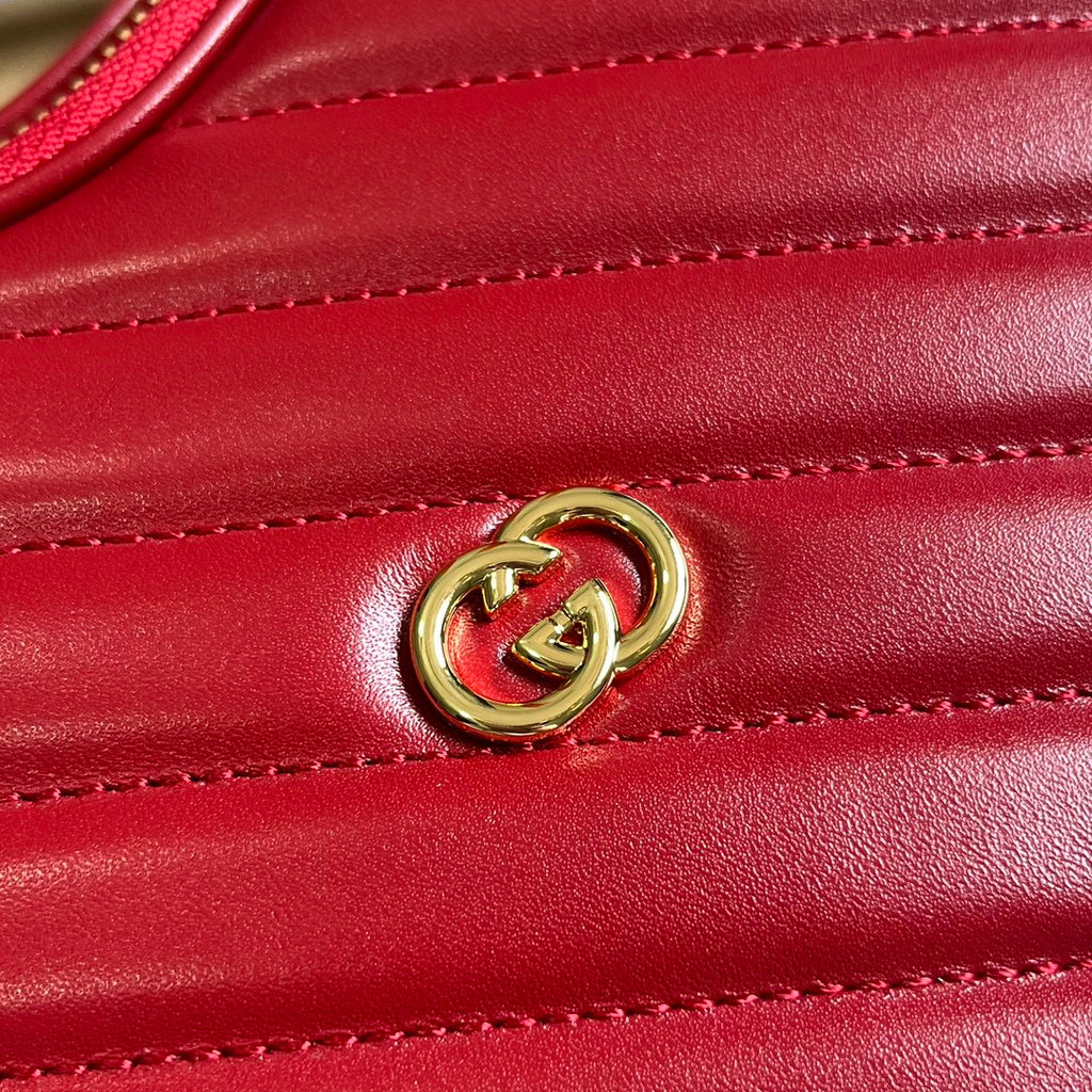 HIGH-QUALITY LEATHER HEART RED BAG