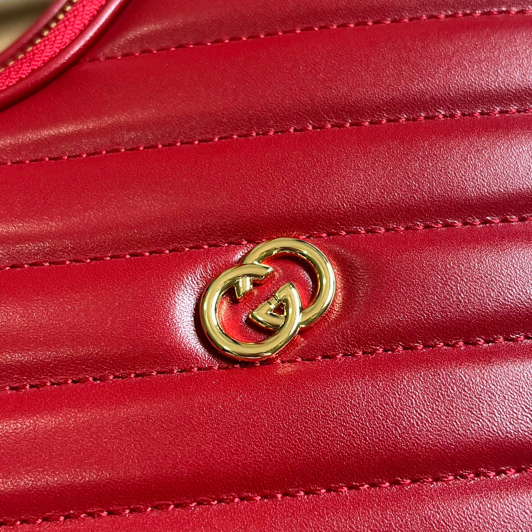HIGH-QUALITY LEATHER HEART RED BAG